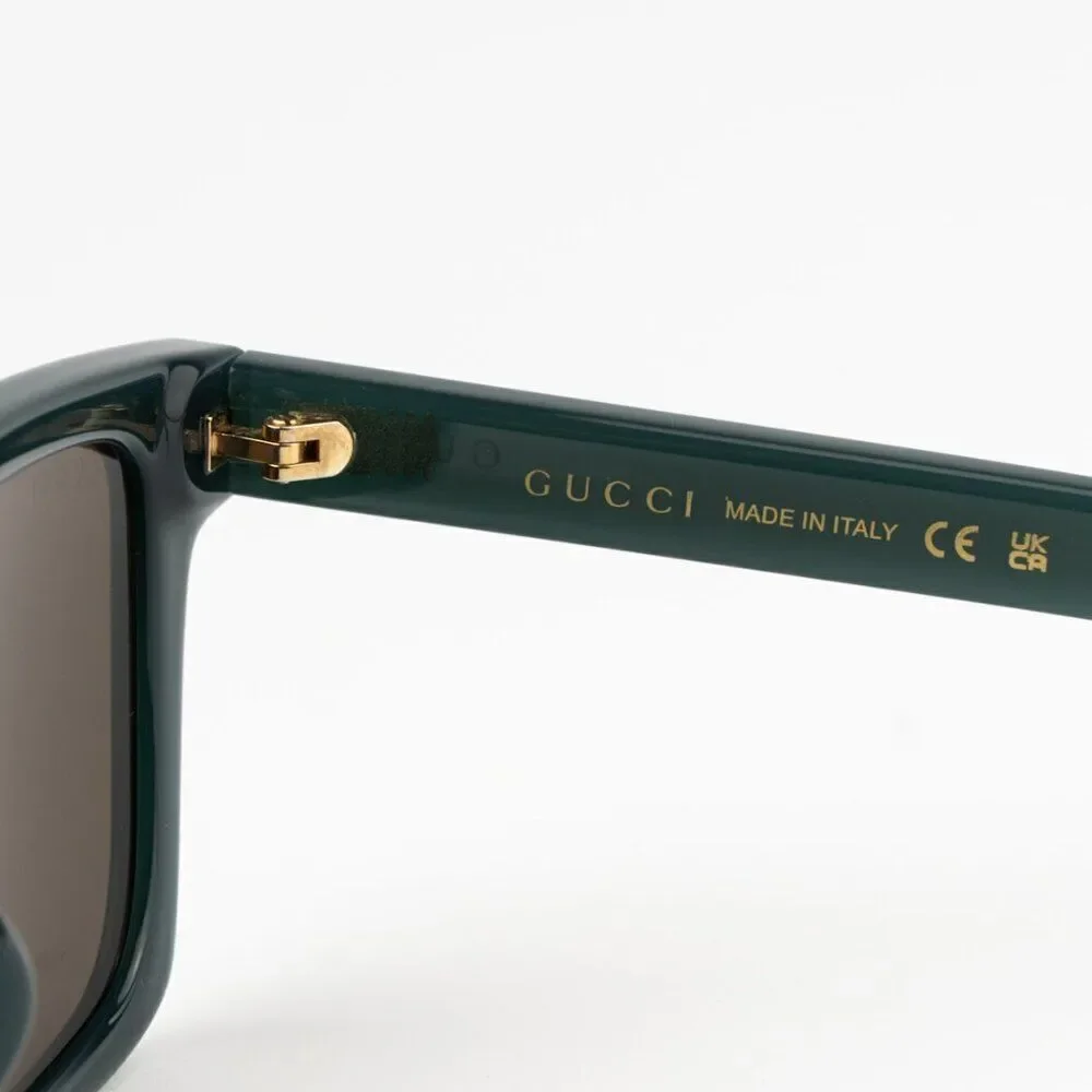 NEW Gucci GG1582SK 003 Opal Blue Grey Brown Unisex Square Sunglasses GG 1582SK